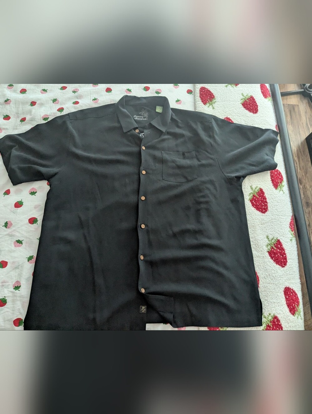 Vintage Tommy Bahama Island Riders motorcycle Embroidered Silk Camp Shirt SizeXL